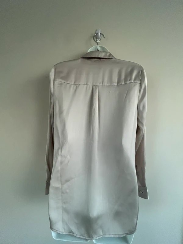 Mint Velvet New (shop floor) Mint Velvet satin shirt grey - UK 10- RRP £89 - 1
