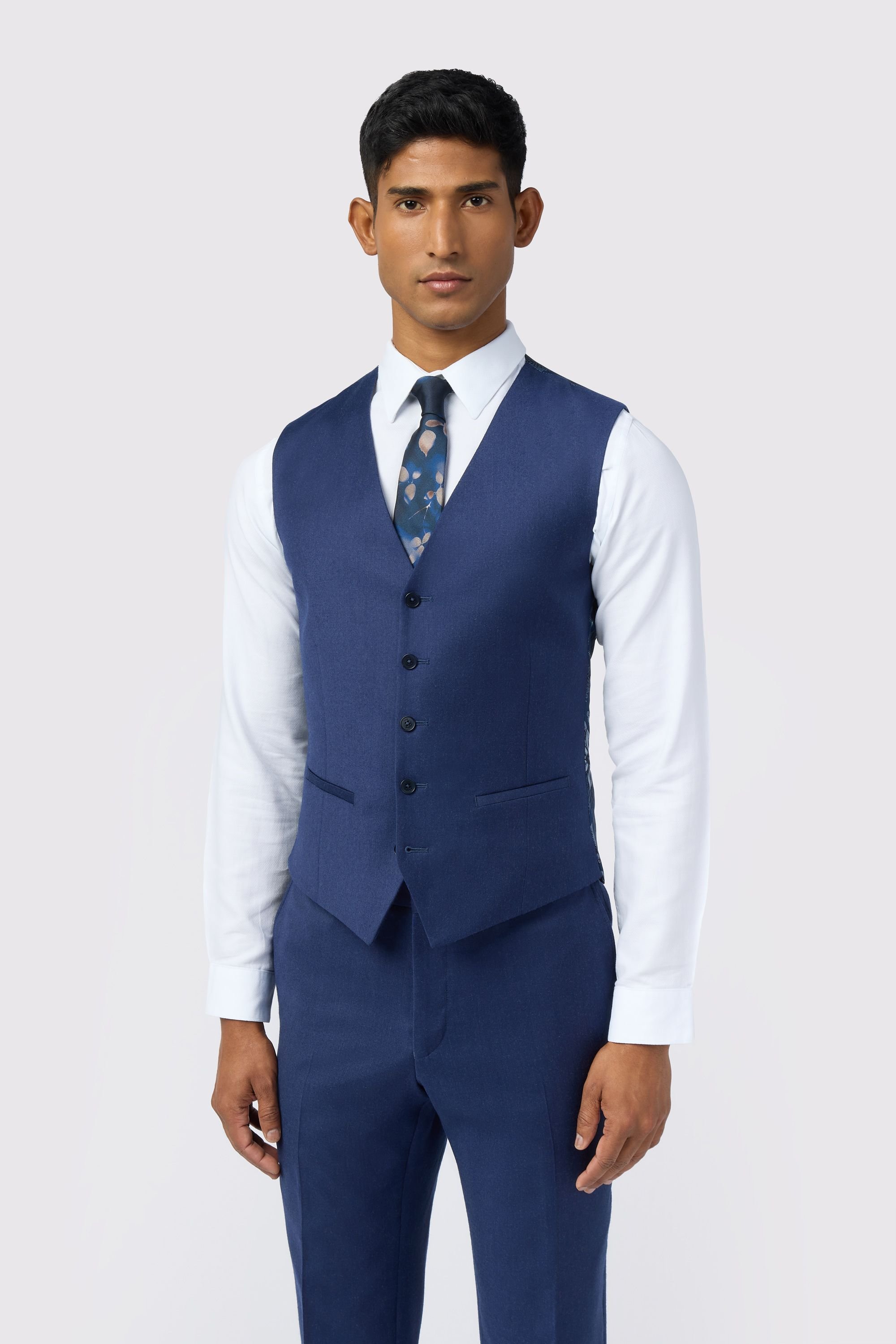 Ted Baker Ted Baker Men's Keats Flannel Slim Fit Waistcoat in Blue - 2