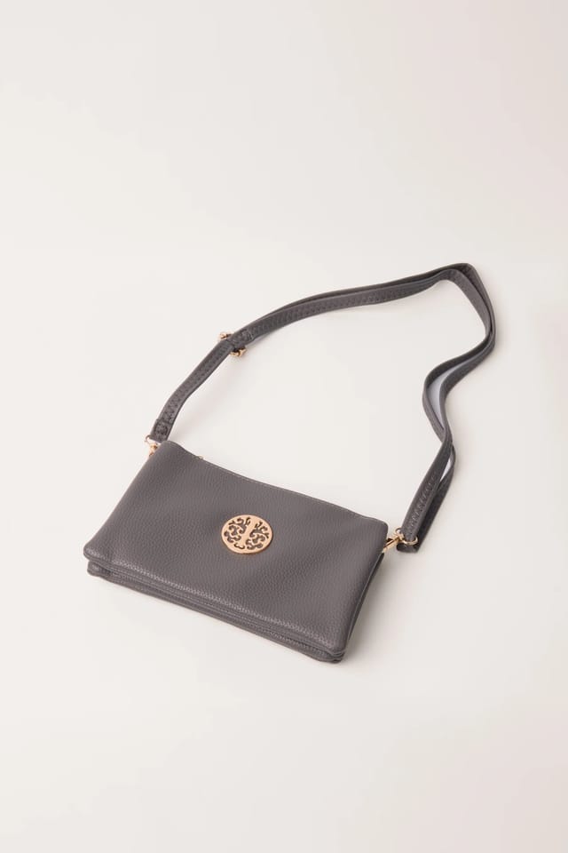 Blue Vanilla Detailed Zip Up Purse With Detachable Strap - 2