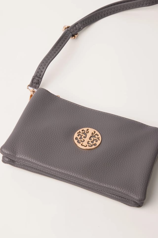 Blue Vanilla Detailed Zip Up Purse With Detachable Strap - 3
