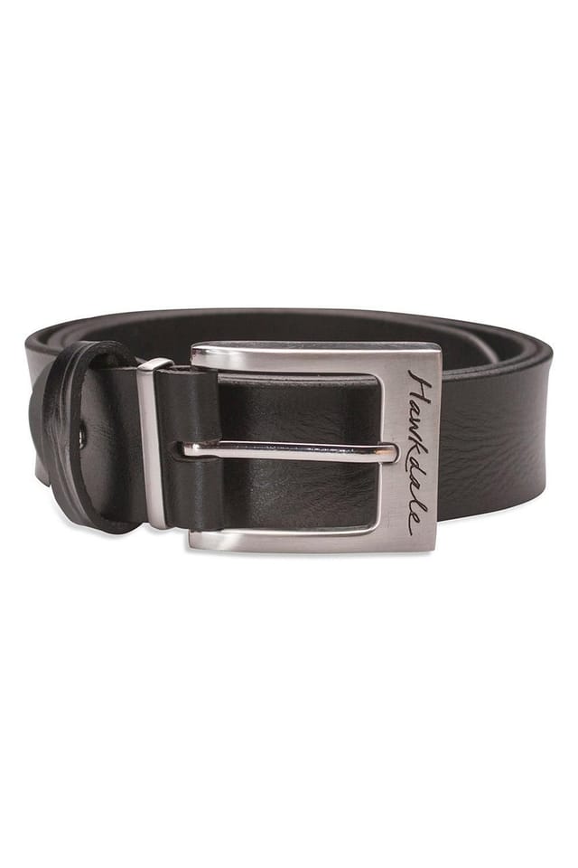 Hawkdale Hawkdale Men's 1.5" Genuine Leather Belt in Black - 3