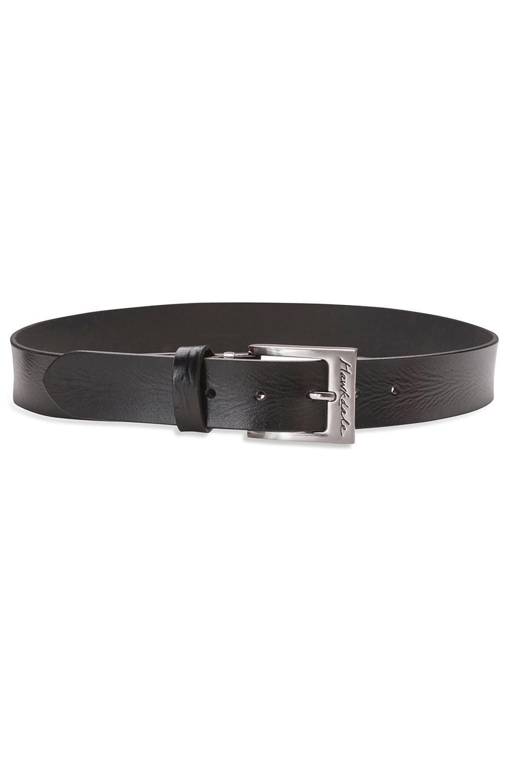 Hawkdale Hawkdale Men's 1.5" Genuine Leather Belt in Black - 4