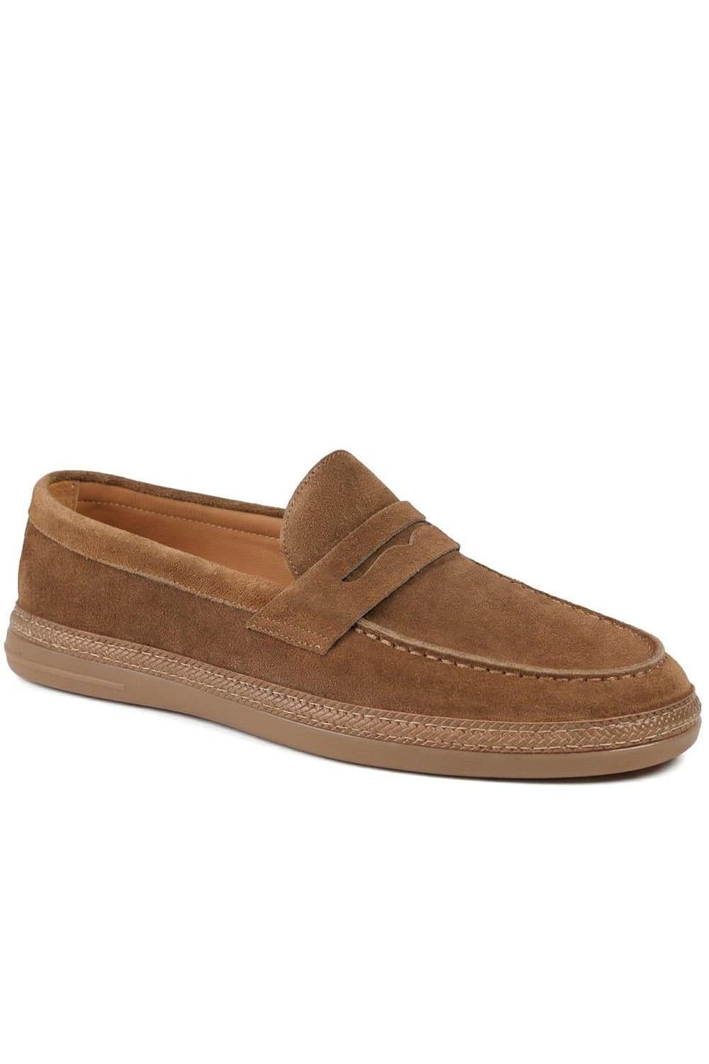 Jones Bootmaker Jones Bootmaker Men's Roderic Leather Penny Loafers in Tan