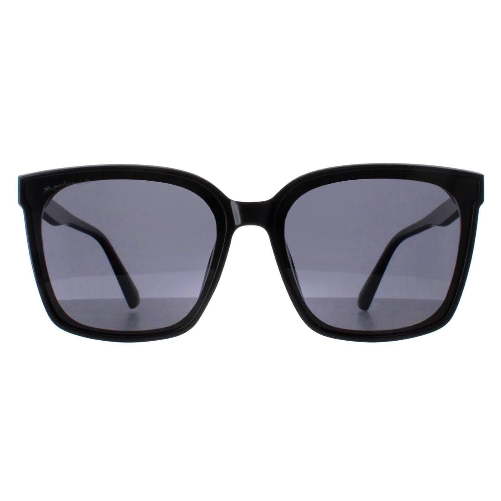 montana montana Men's Square Shiny Black Smoke Polarized MP67