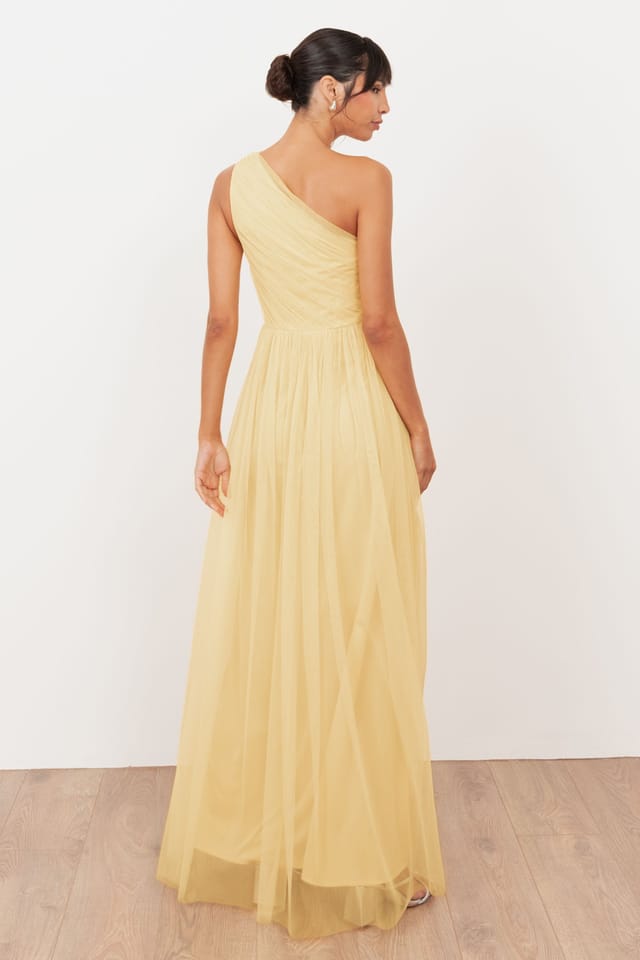 Anaya with Love Anaya with Love Women's One Shoulder Maxi Dress in Yellow - 2