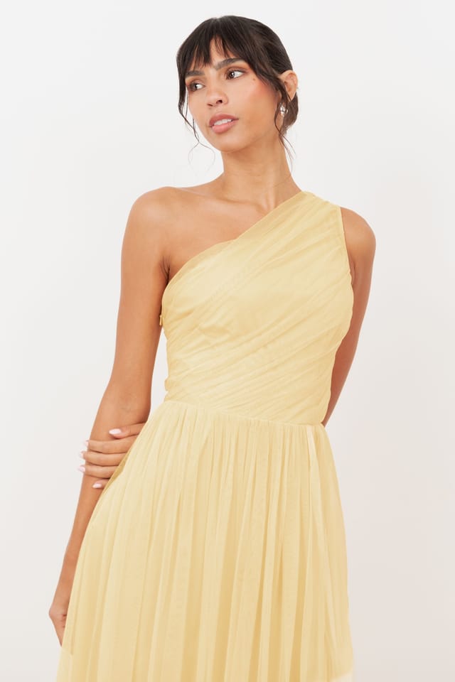 Anaya with Love Anaya with Love Women's One Shoulder Maxi Dress in Yellow - 3