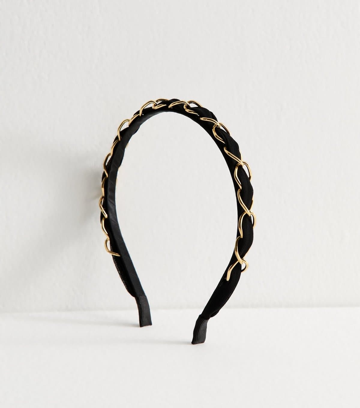 New Look New Look Black Chain Trim Headband