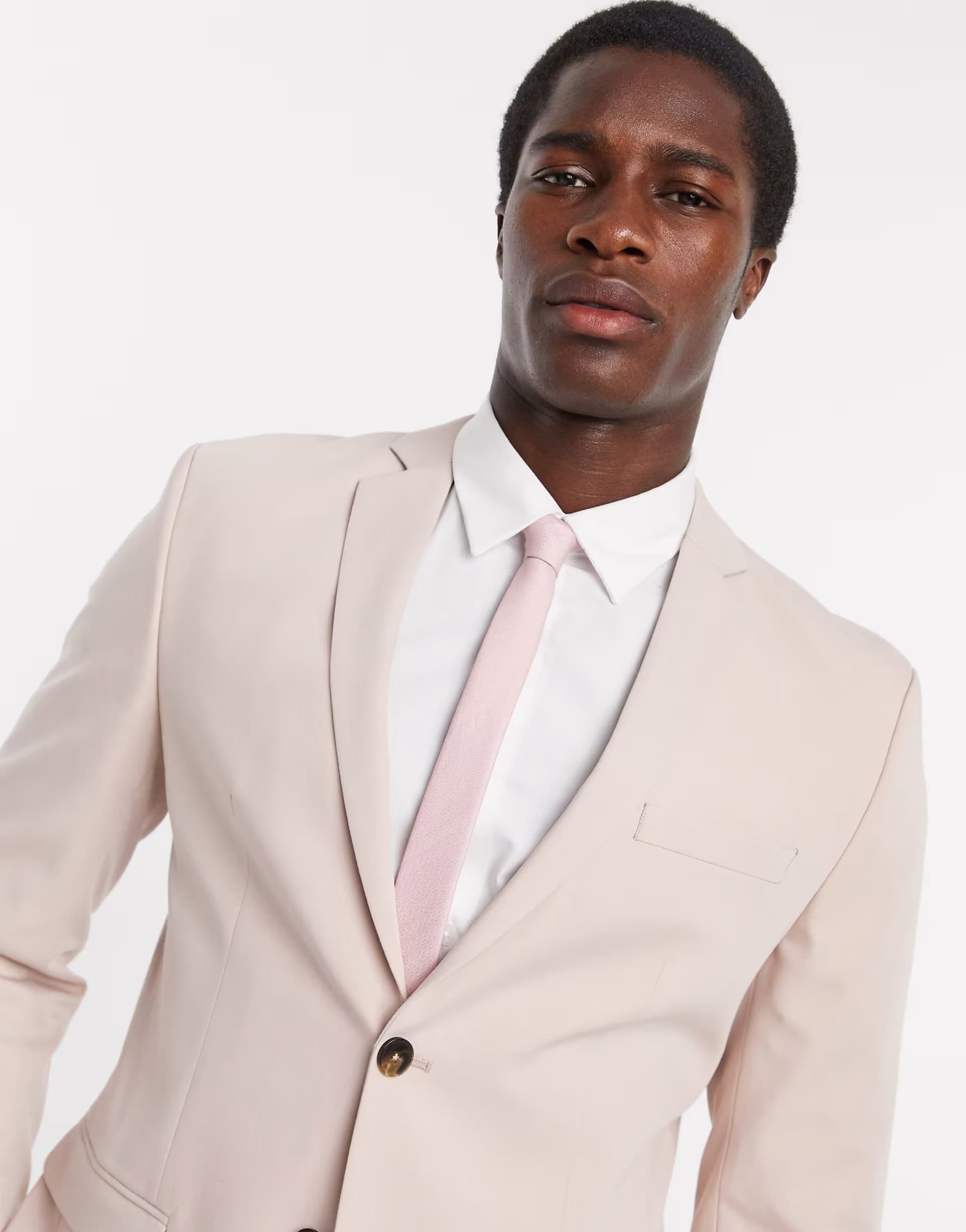 ASOS ASOS Jack & Jones Pink Suit Jacket Slim Fit