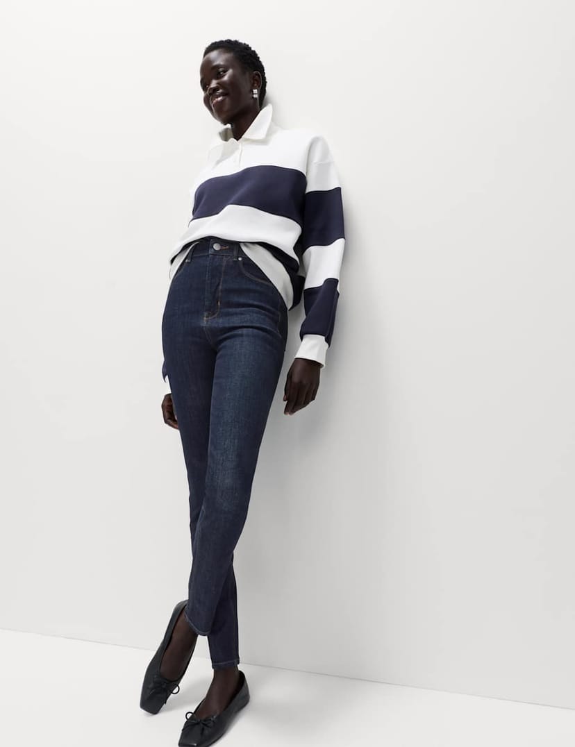 Marks & Spencer M&S Magic Shaping High Waisted Skinny Jeans Black - 1