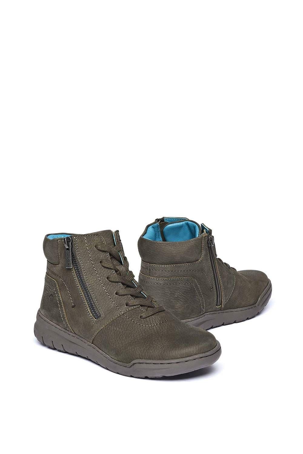 Moshulu Moshulu Olive Nubuck Ankle Boots for Women