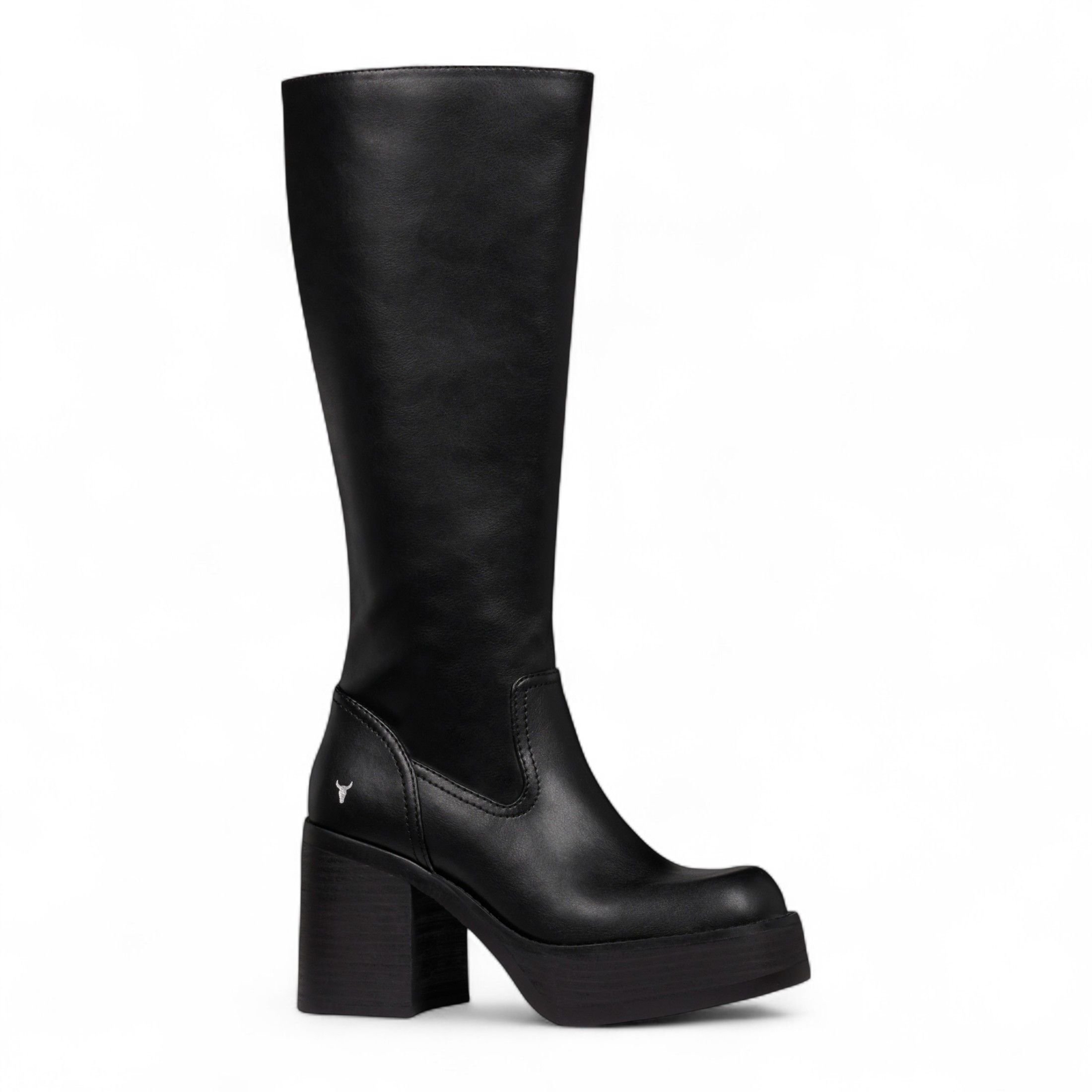 Windsor Smith Windsor Smith Women's Faux Leather Knee-High Platform Heel Boots - Niche in Black - 4