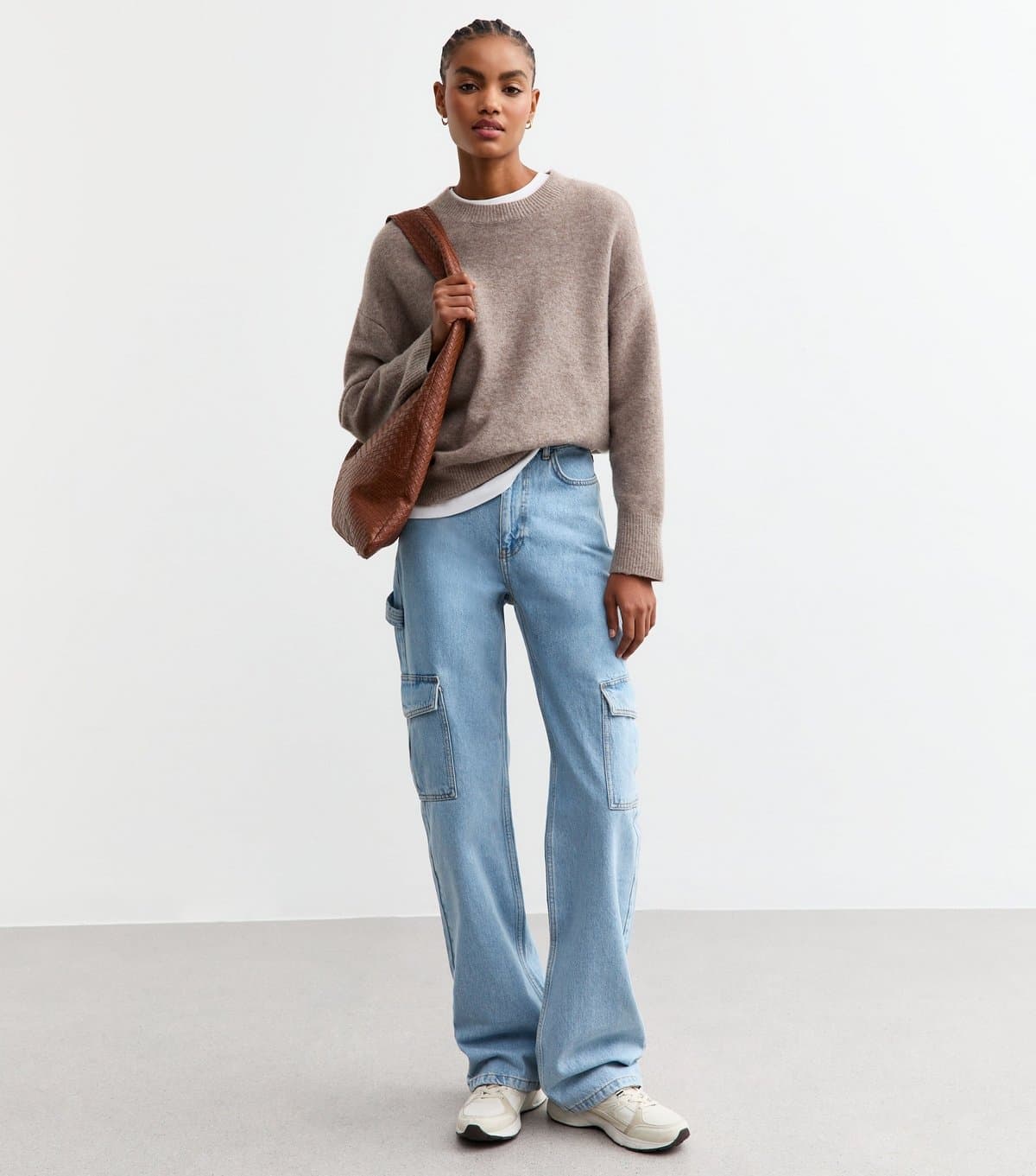 New Look Women's Tall Blue Cargo Jeans New Look