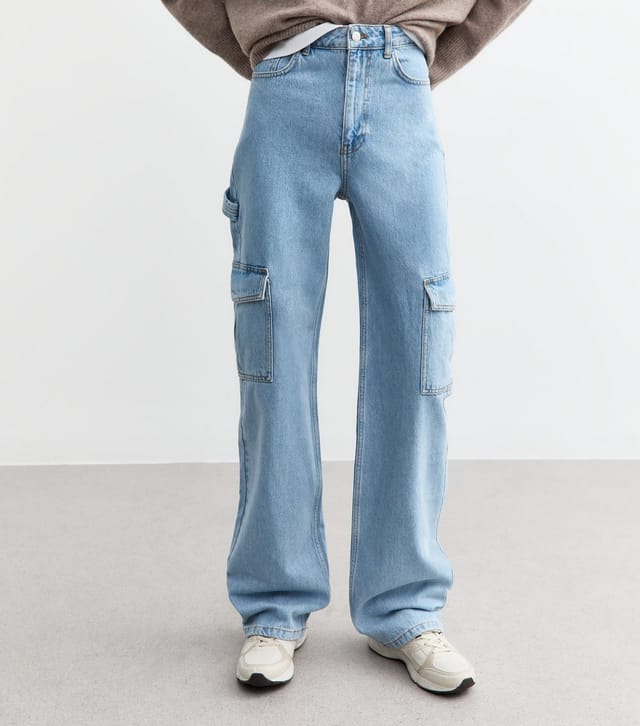 New Look Women's Tall Blue Cargo Jeans New Look - 3
