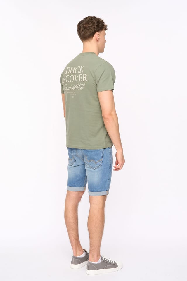 Duck&Cover Duck&Cover Men's Sudbury Graphic T-Shirt with Back Print in Olive - 2