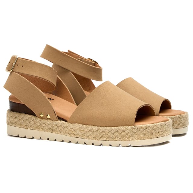 V.GAN V.GAN Women's Vegan Dragon Espadrille Sandals in Taupe - 2