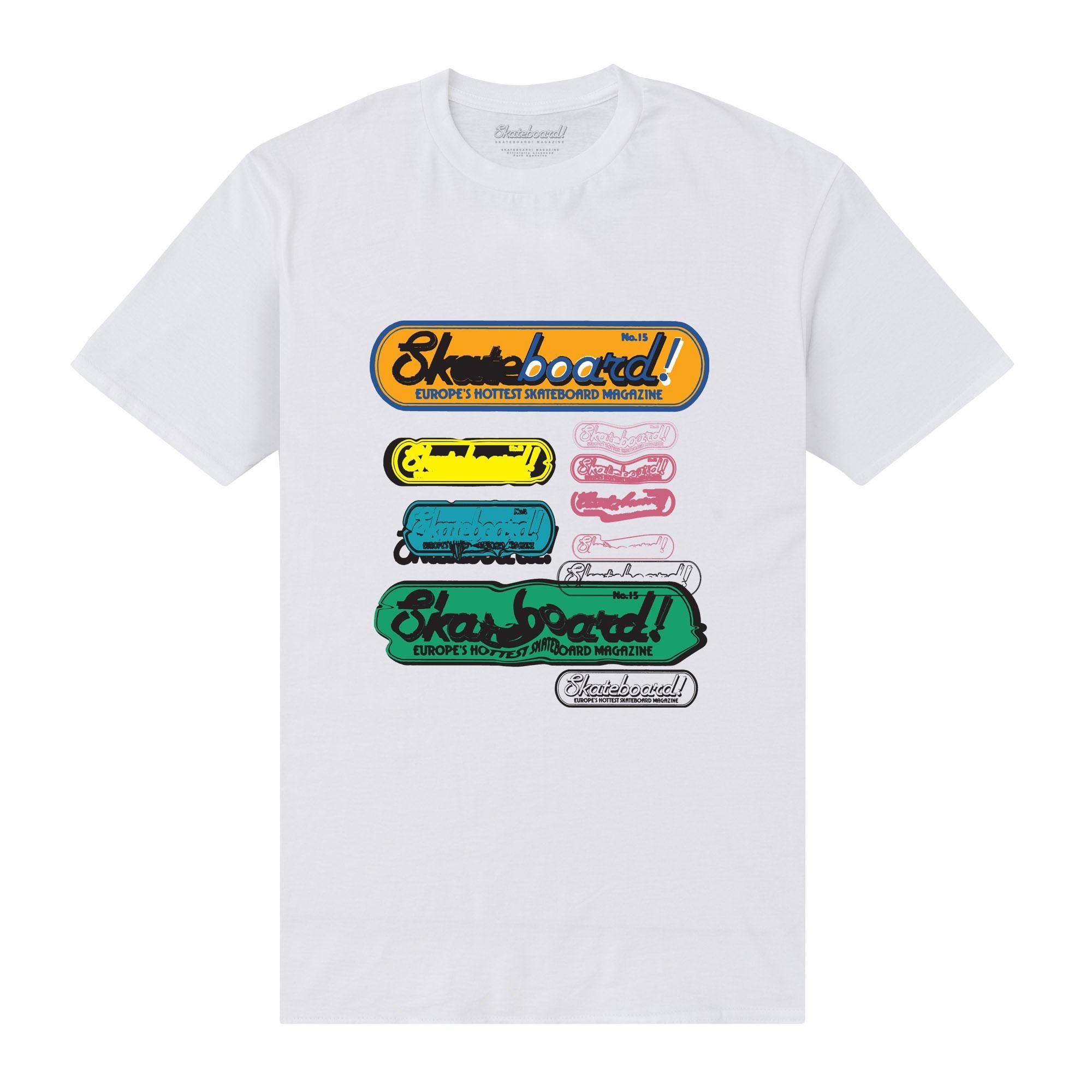 Skateboard! Skateboard! Men's Magazine More Static T-Shirt in White - 1