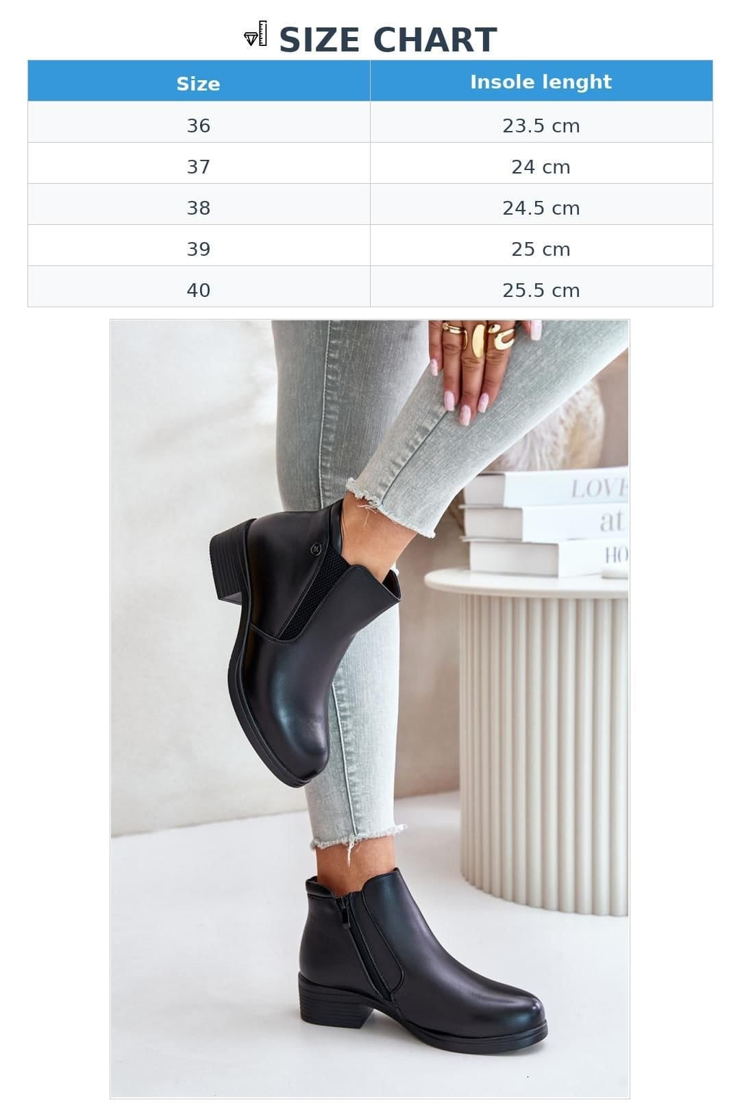 Love Lace Love Lace Women's Ankle Length Low Heel Faux Fur Boots with Zipper Closure in Black - 4