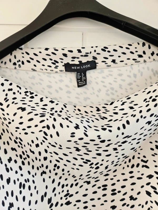 New Look New Look dalmatian print cowl neck ruched midi dress
