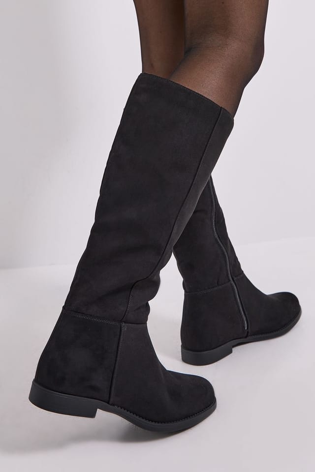 Dorothy Perkins Dorothy Perkins Women's Wide Fit Karla Knee High Flat Boots in Natural Black - 3