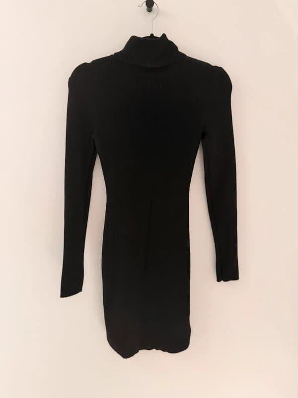 Bershka Bershka black knitted ribbed roll neck dress