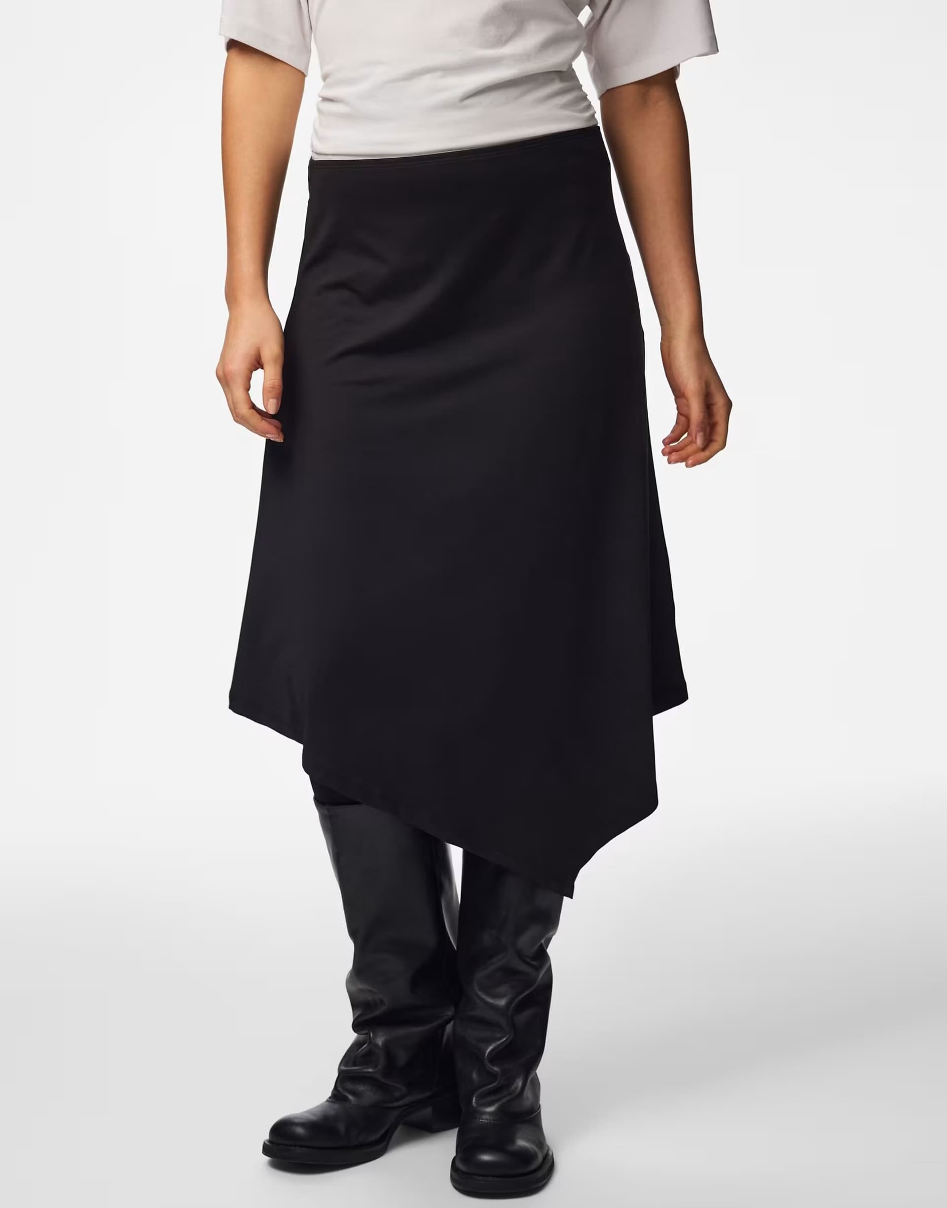 ASOS Pieces Midi skirt in black1