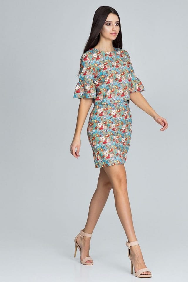 Love Lace Love Lace Women's Elegant Floral Blouse & Skirt Set - 2