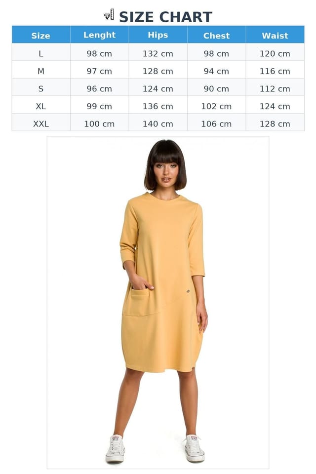 Love Lace Love Lace Women's Soft Knit Pocket Dress Tunic Style in Yellow - 3