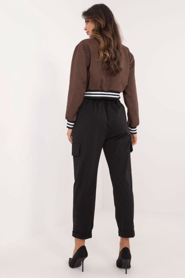 Love Lace Love Lace Women's Buckled High Rise Cargo Pants in Black - 3