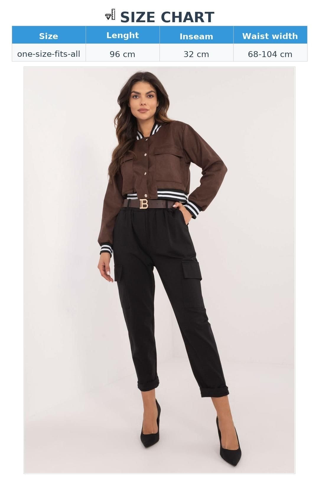 Love Lace Love Lace Women's Buckled High Rise Cargo Pants in Black - 4