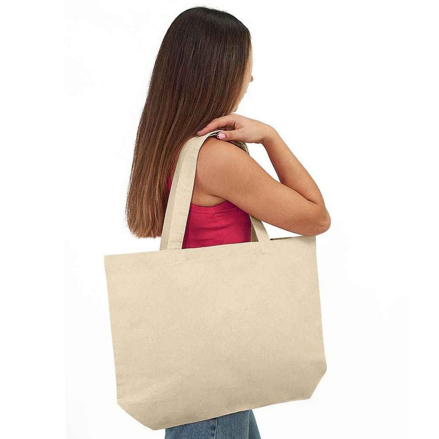 Brand Lab Brand Lab Men's Plain Oversized Tote Bag in Natural