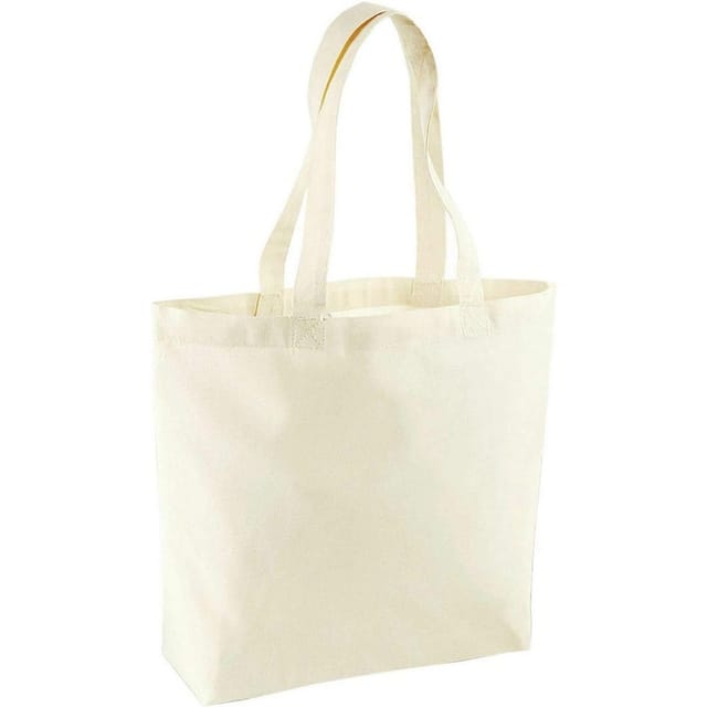 Brand Lab Brand Lab Men's Plain Oversized Tote Bag in Natural - 2