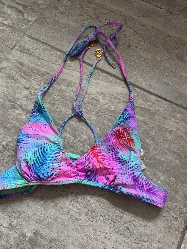 Luli Fama Luli fama colourful bikini swimwear top size L