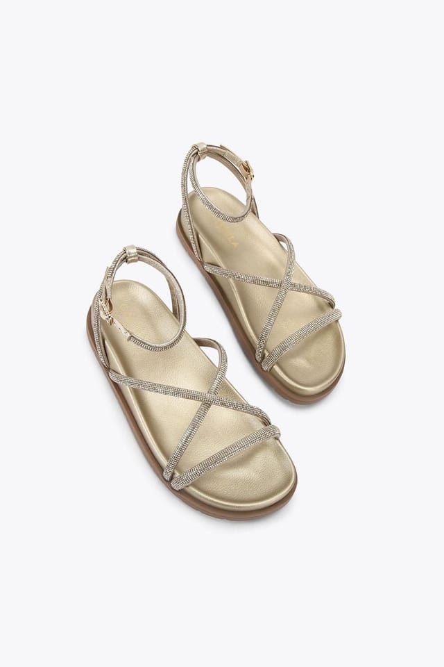 Carvela Carvela Women's 'Ravello Flat' Fabric Sandals in Gold - 2