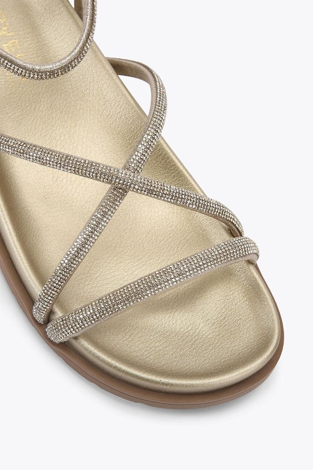 Carvela Carvela Women's 'Ravello Flat' Fabric Sandals in Gold - 4