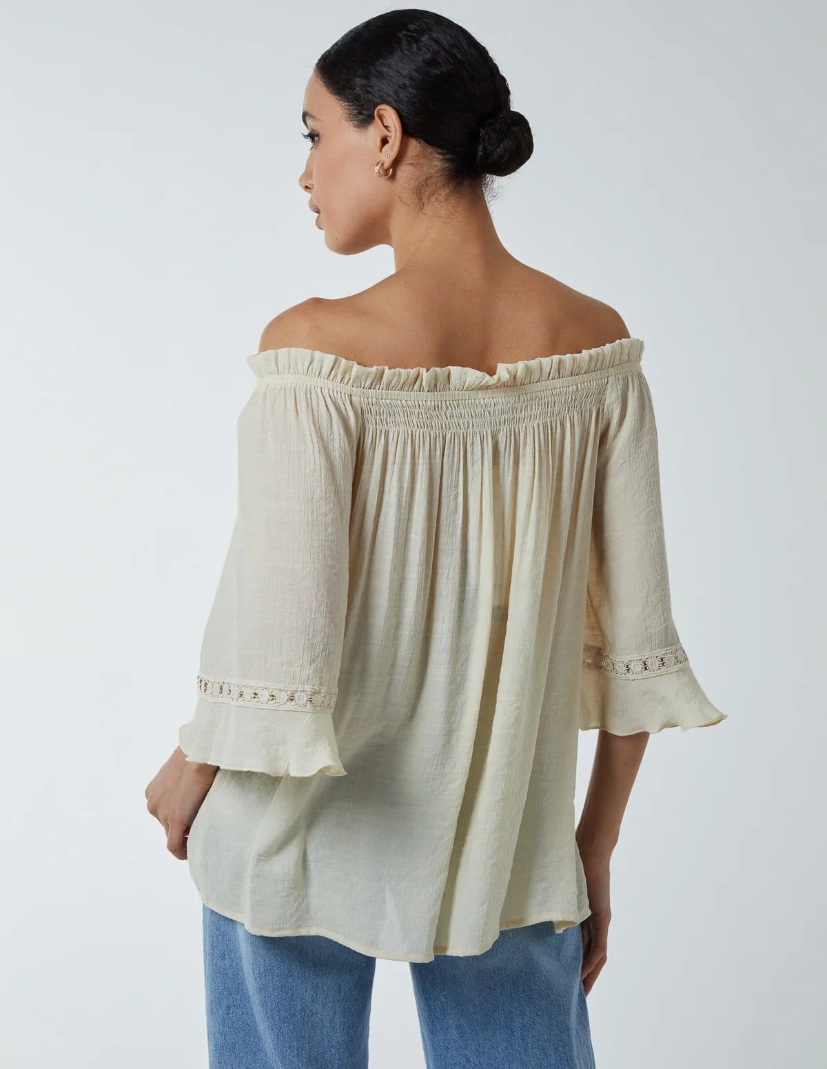 Blue Vanilla Bardot Tie Front Top - 4
