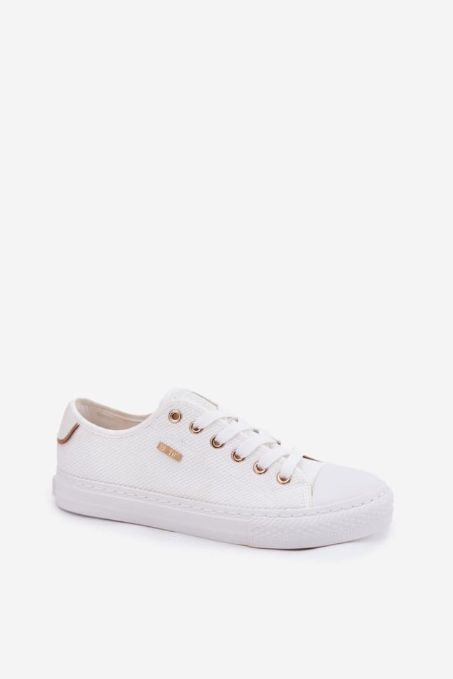 Love Lace Love Lace Women's Textile Casual Sneakers with Rounded Toe & Rubber Sole in White - 2
