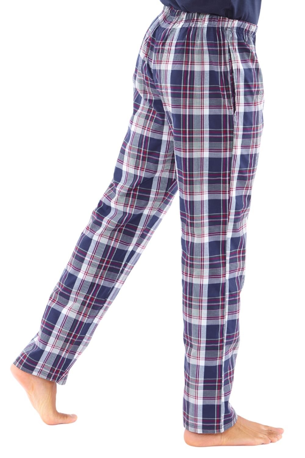 Just Essentials Just Essentials Men's Check Pyjama Trousers in Navy - 2