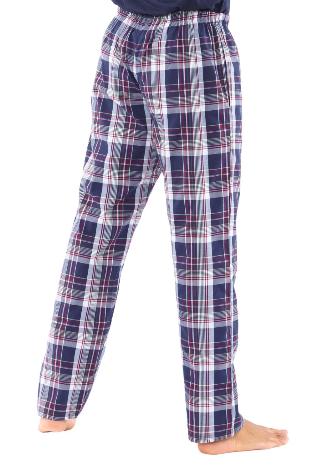 Just Essentials Just Essentials Men's Check Pyjama Trousers in Navy - 3