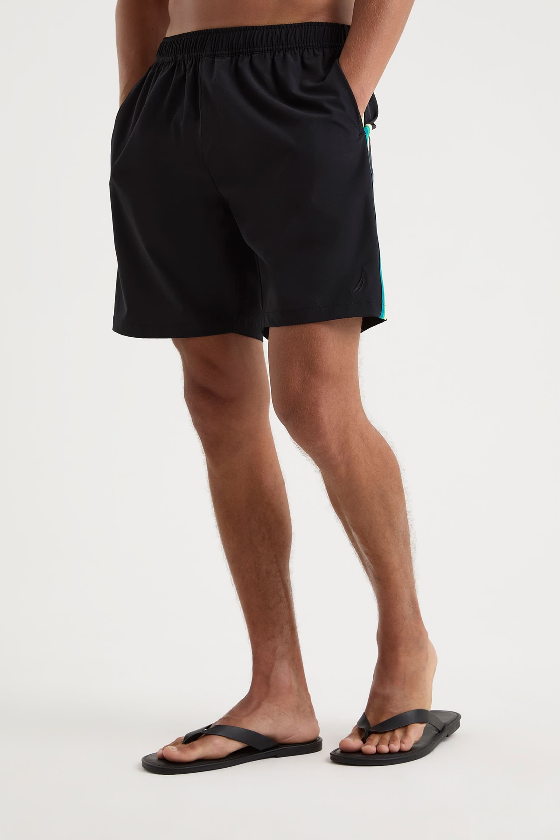 Nautica Nautica Men's Ribbon Swim Short in Black