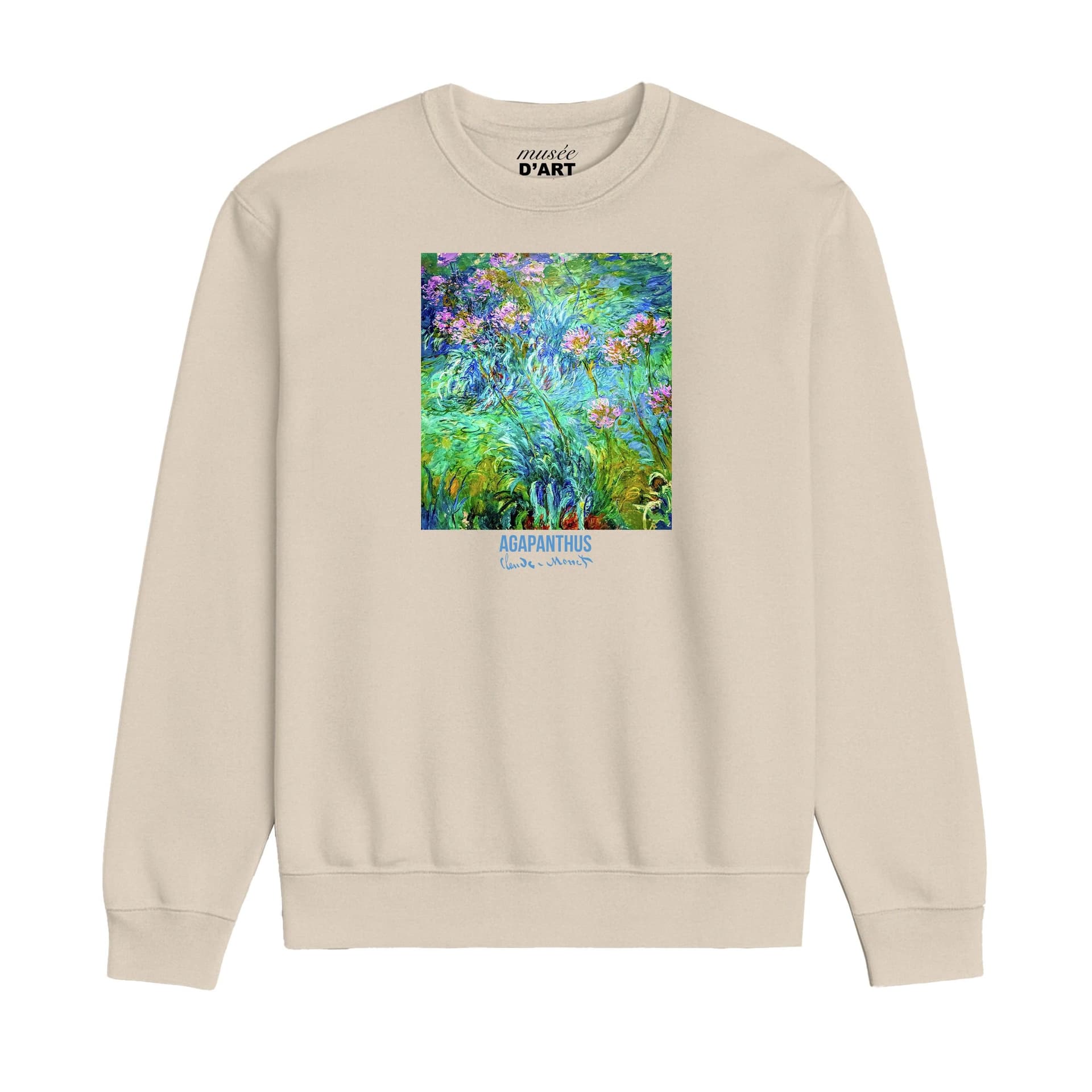 Musee DArt Musee D'Art Men's Monet - Agapanthus Sweatshirt in Ecru