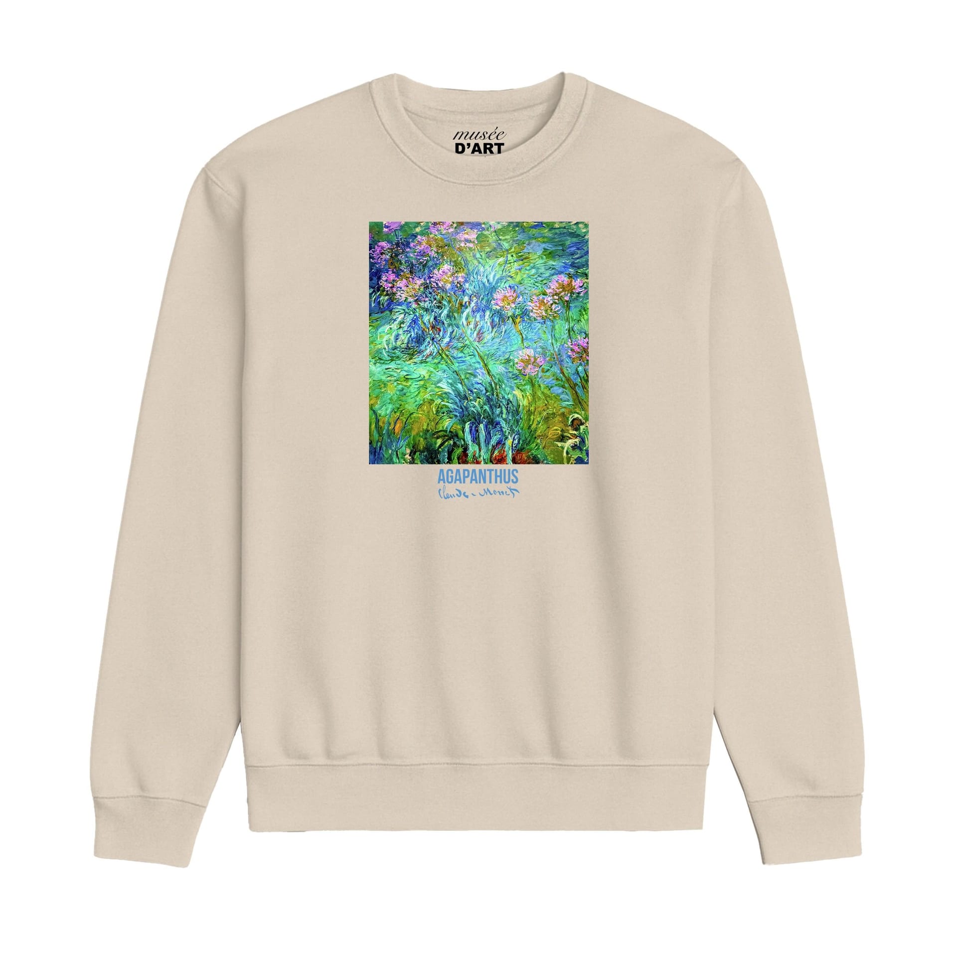Musee D'Art Men's Monet - Agapanthus Sweatshirt in Ecru