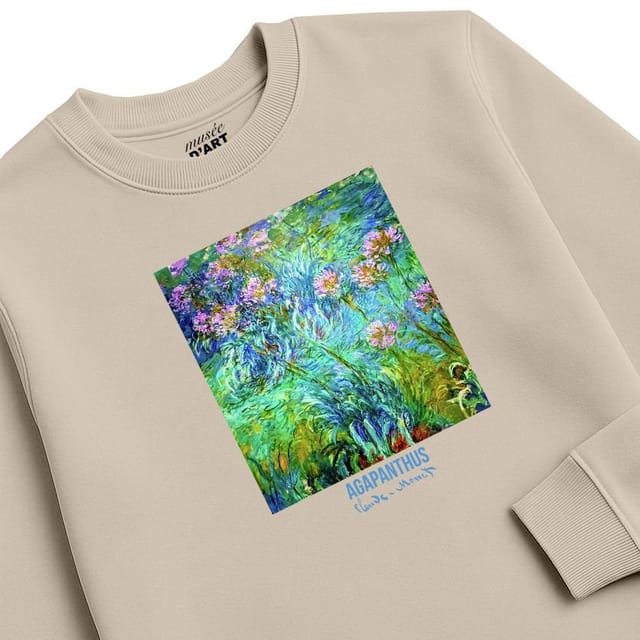 Musee DArt Musee D'Art Men's Monet - Agapanthus Sweatshirt in Ecru - 3
