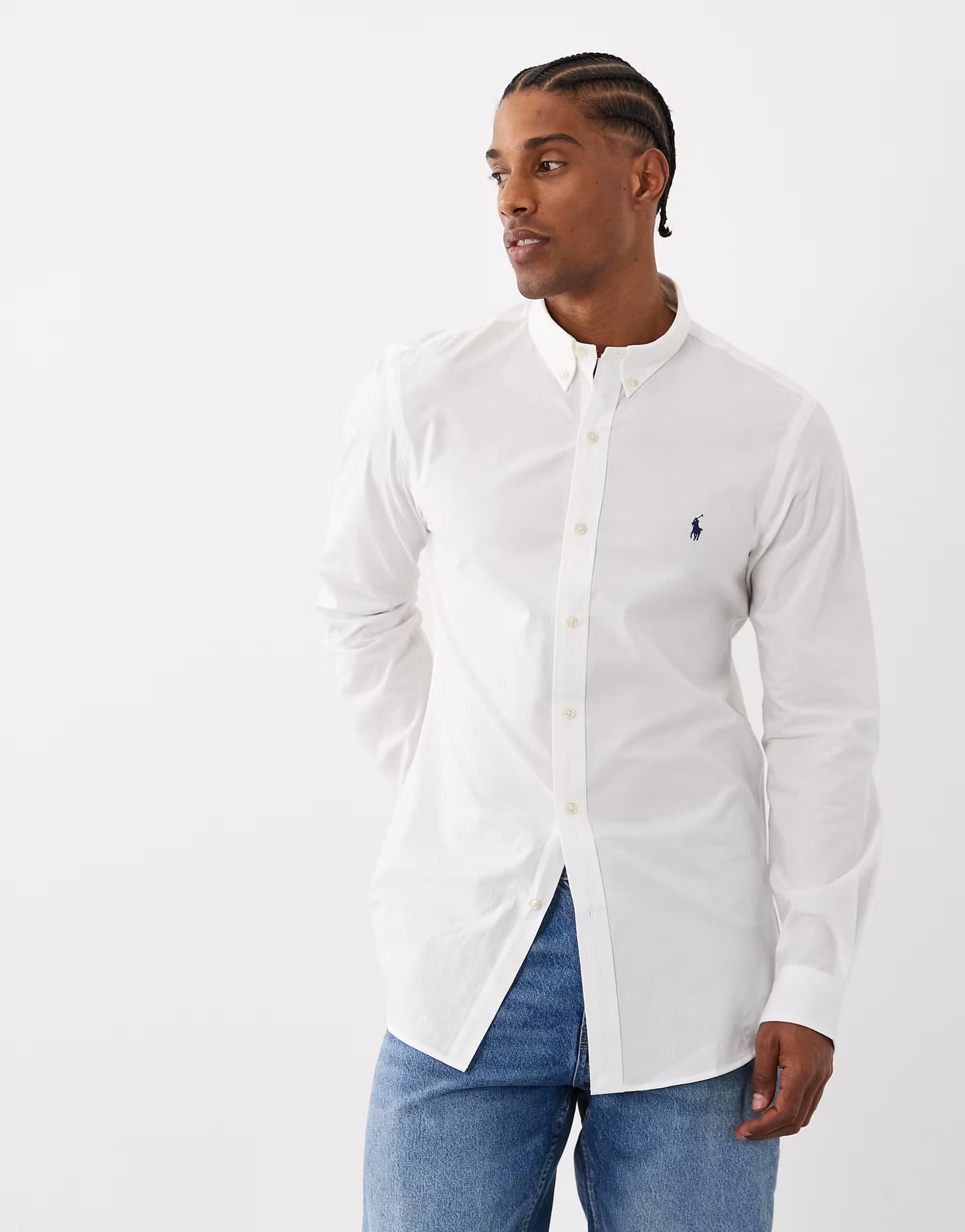 ASOS Polo Ralph Lauren oxford shirt in slim fit white
