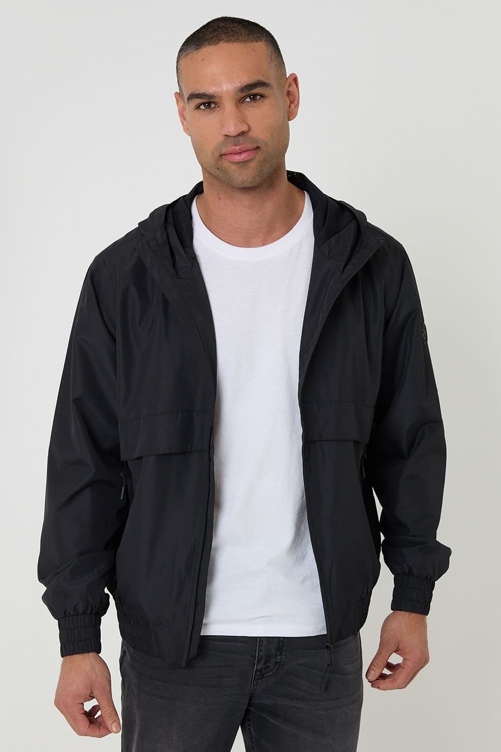Threadbare Threadbare Men's Lightweight Hooded Jacket in Black