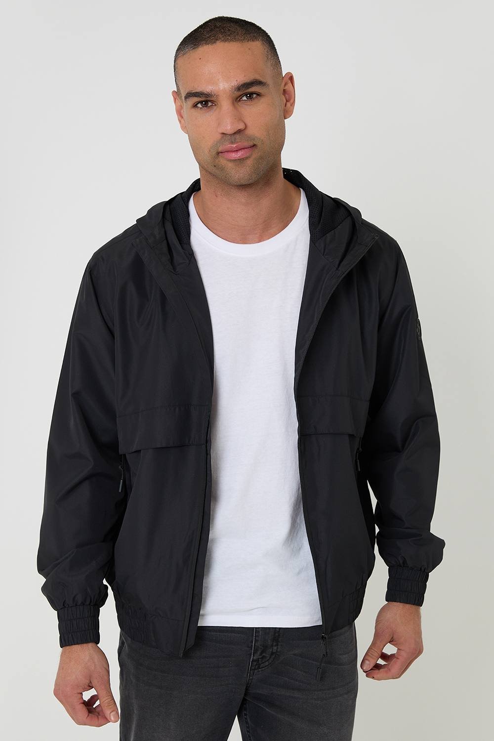 Threadbare Threadbare Men's Lightweight Hooded Jacket in Black - 3