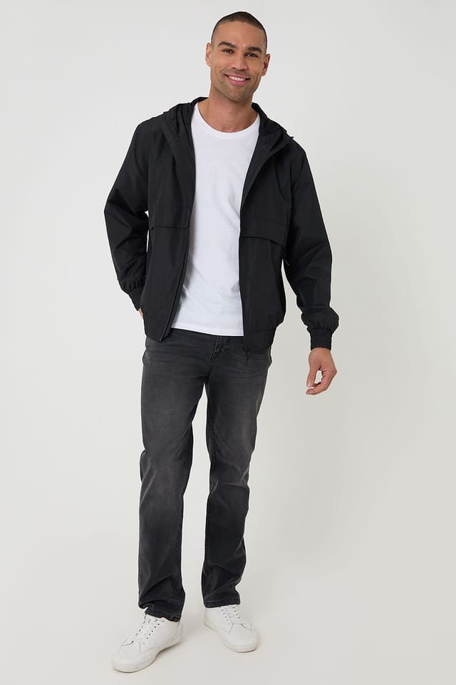 Threadbare Threadbare Men's Lightweight Hooded Jacket in Black - 3