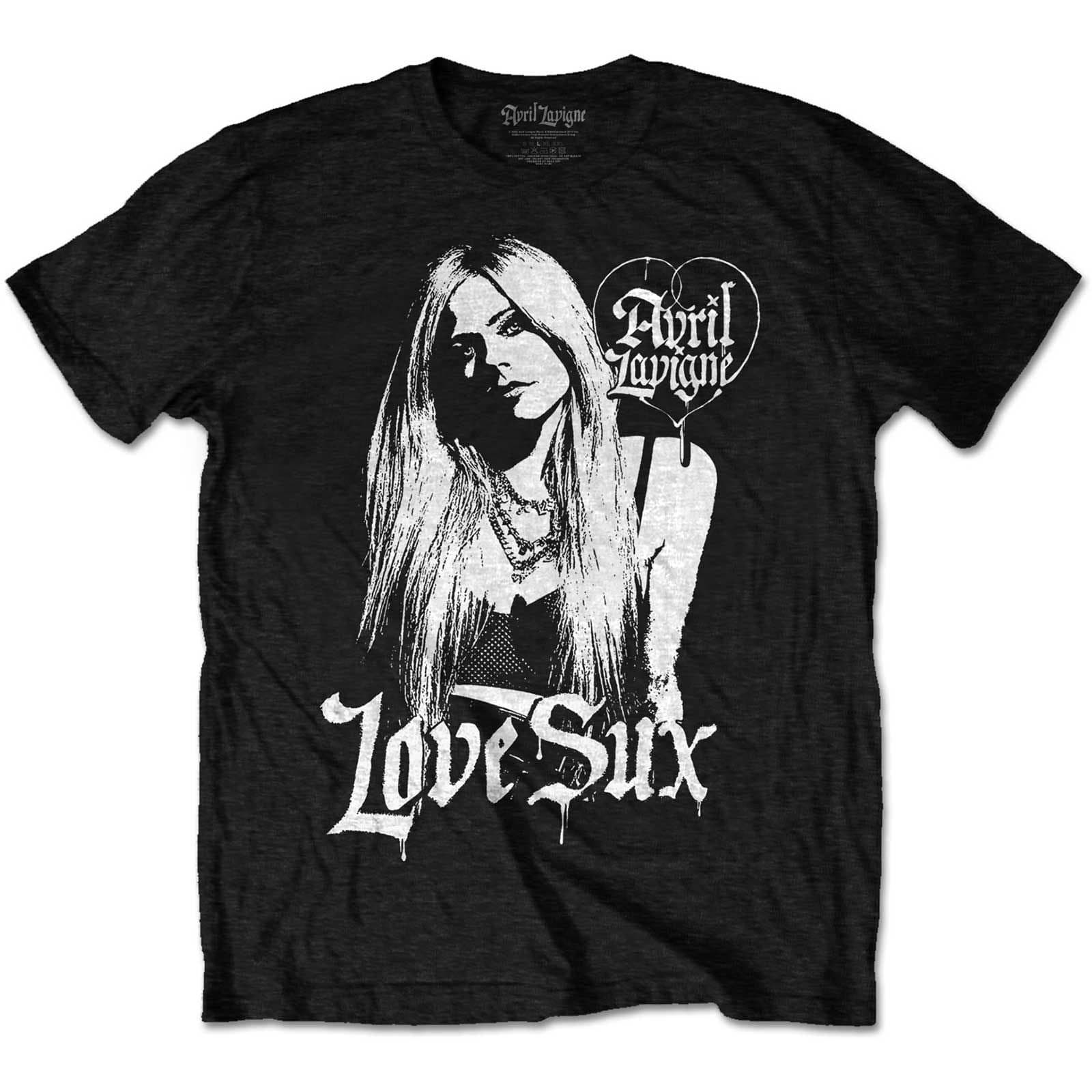 Avril Lavigne Avril Lavigne Men's Love Sux Cotton T-Shirt in Black