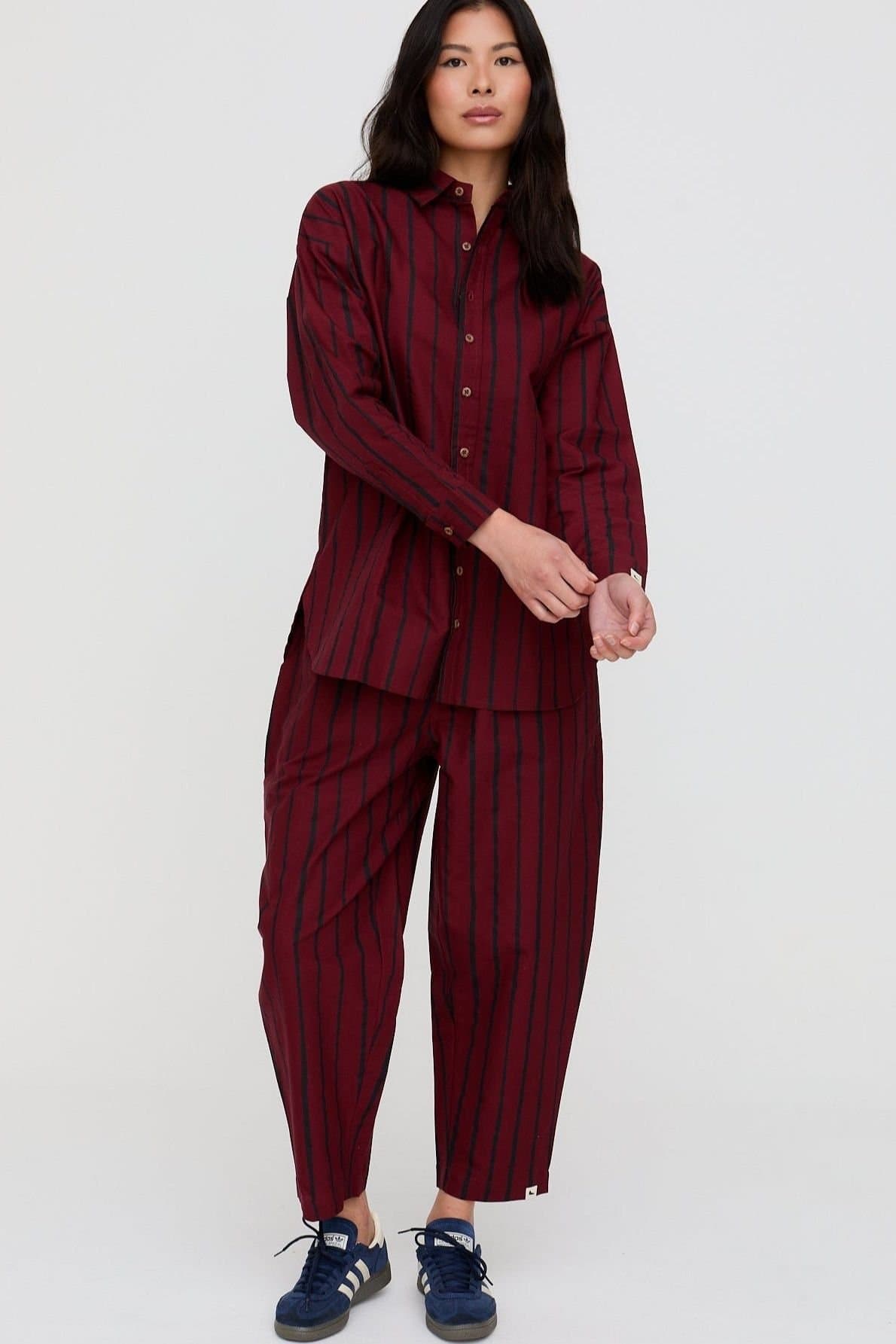 Turtledove London Turtledove London Women's Kate Red Trouser in Burgundy