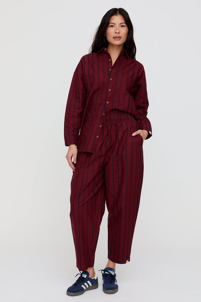 Turtledove London Turtledove London Women's Kate Red Trouser in Burgundy - 2