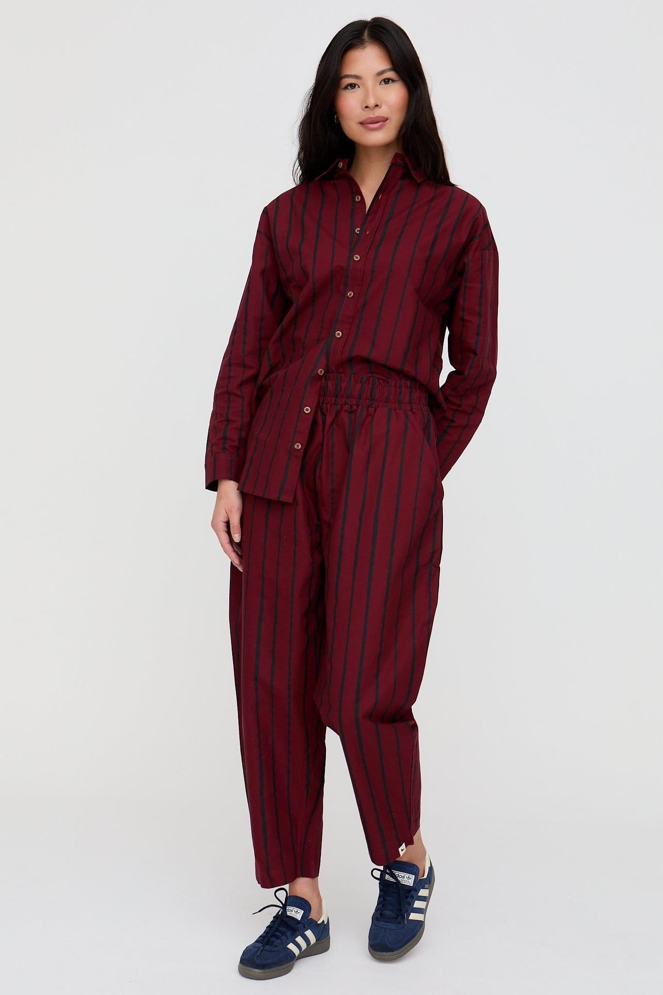 Turtledove London Turtledove London Women's Kate Red Trouser in Burgundy - 4